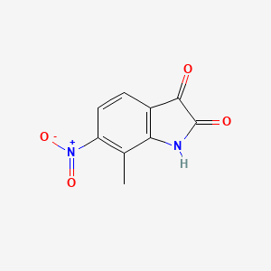 molecular formula C9H6N2O4 B2892823 7-Methyl-6-nitro-2,3-dihydro-1H-indole-2,3-dione CAS No. 332082-30-1