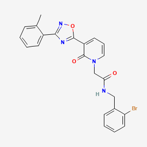 molecular formula C23H19BrN4O3 B2892833 N-(2-bromobenzyl)-2-(2-oxo-3-(3-(o-tolyl)-1,2,4-oxadiazol-5-yl)pyridin-1(2H)-yl)acetamide CAS No. 1251678-54-2