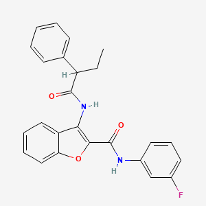molecular formula C25H21FN2O3 B2892869 N-(3-fluorophenyl)-3-(2-phenylbutanamido)-1-benzofuran-2-carboxamide CAS No. 887882-18-0