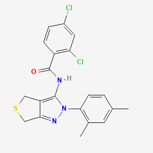 molecular formula C20H17Cl2N3OS B2892874 2,4-dichloro-N-(2-(2,4-dimethylphenyl)-4,6-dihydro-2H-thieno[3,4-c]pyrazol-3-yl)benzamide CAS No. 396721-27-0