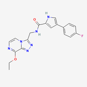 molecular formula C19H17FN6O2 B2892893 N-((8-ethoxy-[1,2,4]triazolo[4,3-a]pyrazin-3-yl)methyl)-4-(4-fluorophenyl)-1H-pyrrole-2-carboxamide CAS No. 2034369-07-6