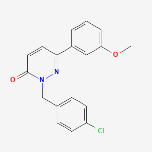 molecular formula C18H15ClN2O2 B2892904 2-(4-chlorobenzyl)-6-(3-methoxyphenyl)pyridazin-3(2H)-one CAS No. 922927-55-7
