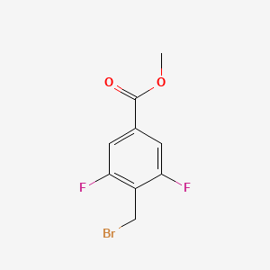 molecular formula C9H7BrF2O2 B2892917 Methyl 4-(bromomethyl)-3,5-difluorobenzoate CAS No. 1446516-72-8