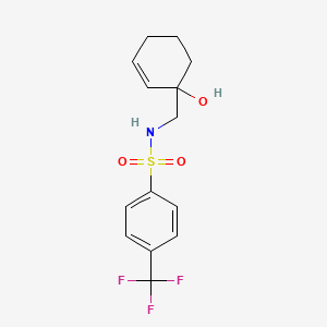 molecular formula C14H16F3NO3S B2892941 N-[(1-hydroxycyclohex-2-en-1-yl)methyl]-4-(trifluoromethyl)benzene-1-sulfonamide CAS No. 2097934-68-2