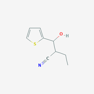 molecular formula C9H11NOS B2892973 2-[Hydroxy(thiophen-2-yl)methyl]butanenitrile CAS No. 1537813-35-6