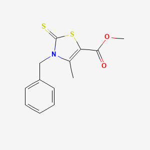 molecular formula C13H13NO2S2 B2892979 Methyl 3-benzyl-4-methyl-2-sulfanylidene-1,3-thiazole-5-carboxylate CAS No. 670261-48-0