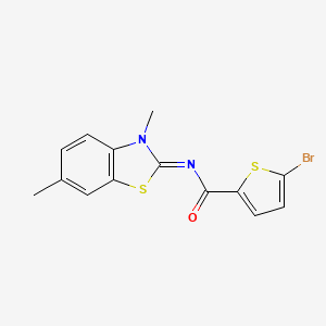 molecular formula C14H11BrN2OS2 B2892983 5-bromo-N-[(2E)-3,6-dimethyl-2,3-dihydro-1,3-benzothiazol-2-ylidene]thiophene-2-carboxamide CAS No. 441291-41-4
