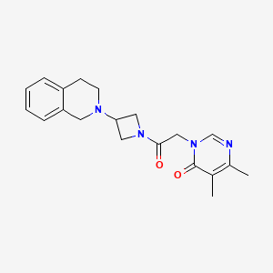 molecular formula C20H24N4O2 B2892985 5,6-dimethyl-3-{2-oxo-2-[3-(1,2,3,4-tetrahydroisoquinolin-2-yl)azetidin-1-yl]ethyl}-3,4-dihydropyrimidin-4-one CAS No. 2097934-82-0