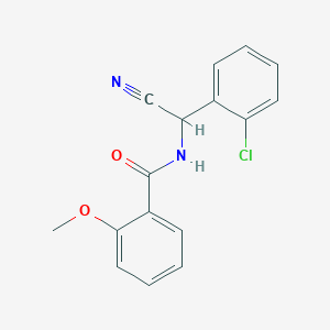 molecular formula C16H13ClN2O2 B2892990 N-[(2-chlorophenyl)(cyano)methyl]-2-methoxybenzamide CAS No. 1285234-48-1