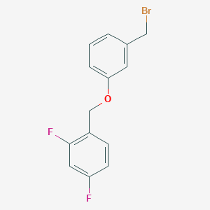 1-{[3-(Bromomethyl)phenoxy]methyl}-2,4-difluorobenzene
