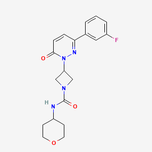3-[3-(3-Fluorophenyl)-6-oxopyridazin-1-yl]-N-(oxan-4-yl)azetidine-1-carboxamide