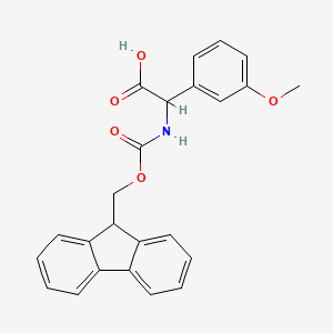 molecular formula C24H21NO5 B2893005 (R)-a-(Fmoc-amino)-3-methoxybenzeneacetic acid CAS No. 1262638-48-1