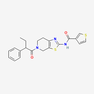 N-(5-(2-phenylbutanoyl)-4,5,6,7-tetrahydrothiazolo[5,4-c]pyridin-2-yl)thiophene-3-carboxamide