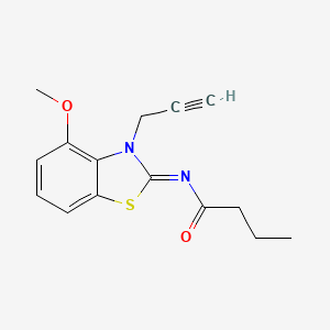 N-(4-methoxy-3-prop-2-ynyl-1,3-benzothiazol-2-ylidene)butanamide