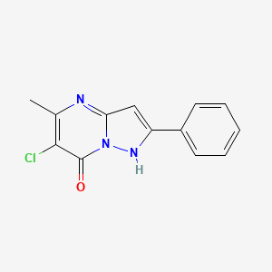 molecular formula C13H10ClN3O B2893015 6-Chloro-5-methyl-2-phenylpyrazolo[1,5-a]pyrimidin-7-ol CAS No. 189018-17-5