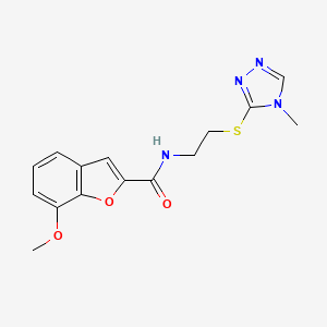 7-methoxy-N-(2-((4-methyl-4H-1,2,4-triazol-3-yl)thio)ethyl)benzofuran-2-carboxamide