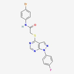 N-(4-bromophenyl)-2-((1-(4-fluorophenyl)-1H-pyrazolo[3,4-d]pyrimidin-4-yl)thio)acetamide