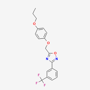 5-[(4-Propoxyphenoxy)methyl]-3-[3-(trifluoromethyl)phenyl]-1,2,4-oxadiazole