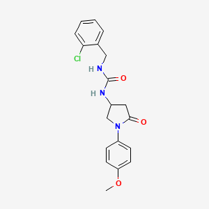 molecular formula C19H20ClN3O3 B2893027 1-[(2-chlorophenyl)methyl]-3-[1-(4-methoxyphenyl)-5-oxopyrrolidin-3-yl]urea CAS No. 891099-27-7