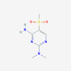 molecular formula C7H12N4O2S B2893031 5-methanesulfonyl-N2,N2-dimethylpyrimidine-2,4-diamine CAS No. 339108-23-5
