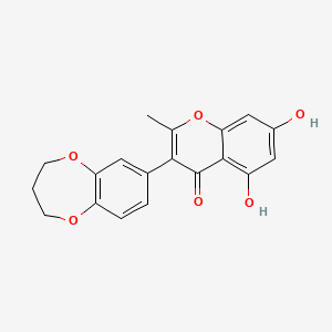 3-(3,4-dihydro-2H-1,5-benzodioxepin-7-yl)-5,7-dihydroxy-2-methyl-1-benzopyran-4-one