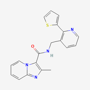 2-methyl-N-((2-(thiophen-2-yl)pyridin-3-yl)methyl)imidazo[1,2-a]pyridine-3-carboxamide