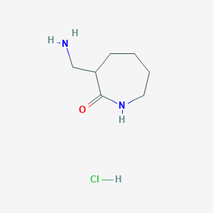 3-(Aminomethyl)azepan-2-one;hydrochloride