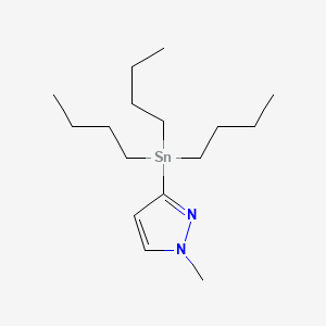 molecular formula C16H32N2Sn B2893084 1-methyl-3-(tributylstannyl)-1H-pyrazole CAS No. 204385-09-1