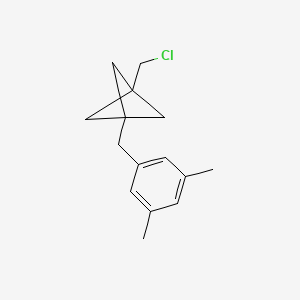 molecular formula C15H19Cl B2893087 1-(Chloromethyl)-3-[(3,5-dimethylphenyl)methyl]bicyclo[1.1.1]pentane CAS No. 2287334-43-2
