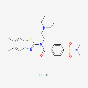 N-(2-(diethylamino)ethyl)-N-(5,6-dimethylbenzo[d]thiazol-2-yl)-4-(N,N-dimethylsulfamoyl)benzamide hydrochloride