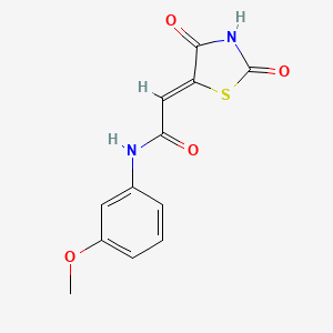 (Z)-2-(2,4-dioxothiazolidin-5-ylidene)-N-(3-methoxyphenyl)acetamide