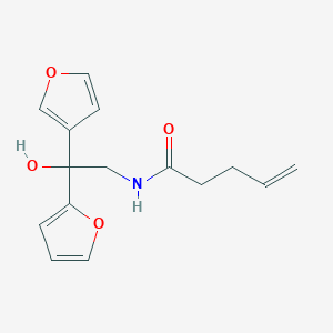 N-(2-(furan-2-yl)-2-(furan-3-yl)-2-hydroxyethyl)pent-4-enamide