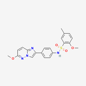 2-methoxy-N-(4-(6-methoxyimidazo[1,2-b]pyridazin-2-yl)phenyl)-5-methylbenzenesulfonamide