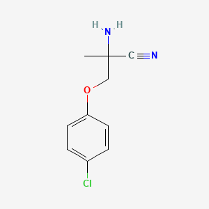 molecular formula C10H11ClN2O B2893097 2-Amino-3-(4-chlorophenoxy)-2-methylpropanenitrile CAS No. 247199-97-9