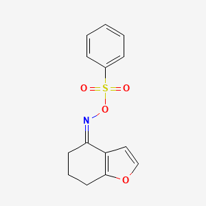 [(Z)-6,7-dihydro-5H-1-benzofuran-4-ylideneamino] benzenesulfonate