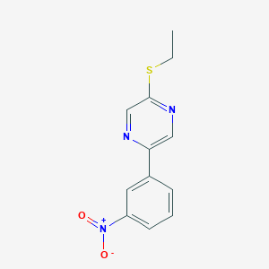 2-Ethylsulfanyl-5-(3-nitrophenyl)pyrazine
