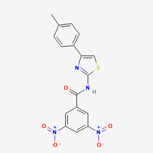 N-[4-(4-methylphenyl)-1,3-thiazol-2-yl]-3,5-dinitrobenzamide