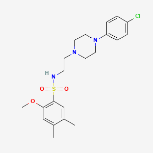 N-(2-(4-(4-chlorophenyl)piperazin-1-yl)ethyl)-2-methoxy-4,5-dimethylbenzenesulfonamide