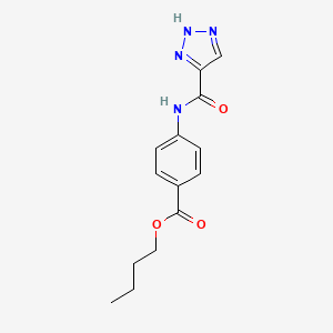 molecular formula C14H16N4O3 B2893115 butyl 4-(1H-1,2,3-triazole-5-amido)benzoate CAS No. 1462850-10-7