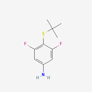 molecular formula C10H13F2NS B2893120 4-(Tert-butylsulfanyl)-3,5-difluoroaniline CAS No. 1178103-35-9