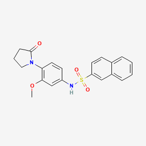 N-[3-methoxy-4-(2-oxopyrrolidin-1-yl)phenyl]naphthalene-2-sulfonamide