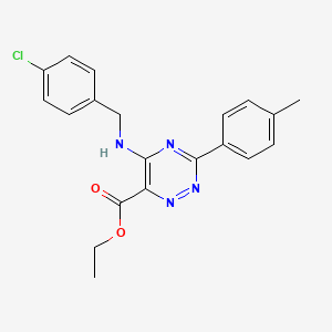 Ethyl 5-[(4-chlorobenzyl)amino]-3-(4-methylphenyl)-1,2,4-triazine-6-carboxylate