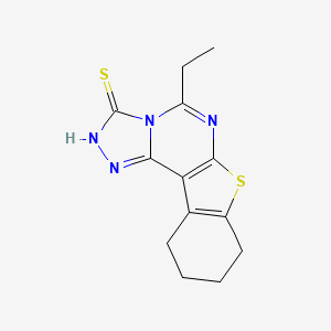 5-ethyl-8,9,10,11-tetrahydrobenzo[4,5]thieno[3,2-e][1,2,4]triazolo[4,3-c]pyrimidine-3(2H)-thione