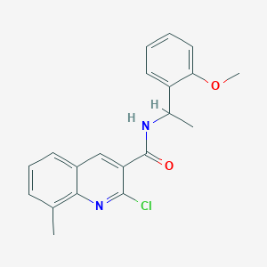 2-chloro-N-[1-(2-methoxyphenyl)ethyl]-8-methylquinoline-3-carboxamide
