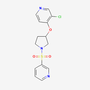 3-Chloro-4-((1-(pyridin-3-ylsulfonyl)pyrrolidin-3-yl)oxy)pyridine