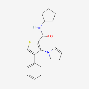 N-cyclopentyl-4-phenyl-3-(1H-pyrrol-1-yl)thiophene-2-carboxamide