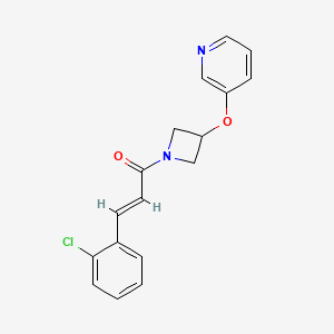 (E)-3-(2-chlorophenyl)-1-(3-(pyridin-3-yloxy)azetidin-1-yl)prop-2-en-1-one