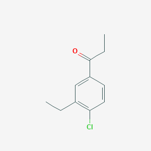 molecular formula C11H13ClO B2893180 1-(4-Chloro-3-ethylphenyl)propan-1-one CAS No. 1314939-52-0