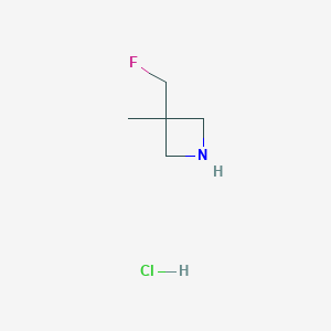 molecular formula C5H11ClFN B2893193 3-(Fluoromethyl)-3-methylazetidine hydrochloride CAS No. 2231676-18-7