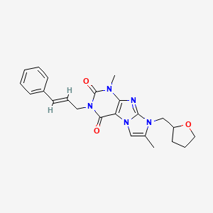 4,7-dimethyl-6-(oxolan-2-ylmethyl)-2-[(E)-3-phenylprop-2-enyl]purino[7,8-a]imidazole-1,3-dione